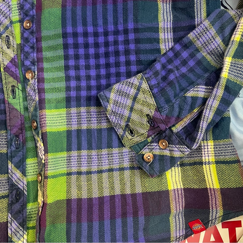 Dickies Multicolor Plaid Button-Down Shirt - Picture 6 of 11